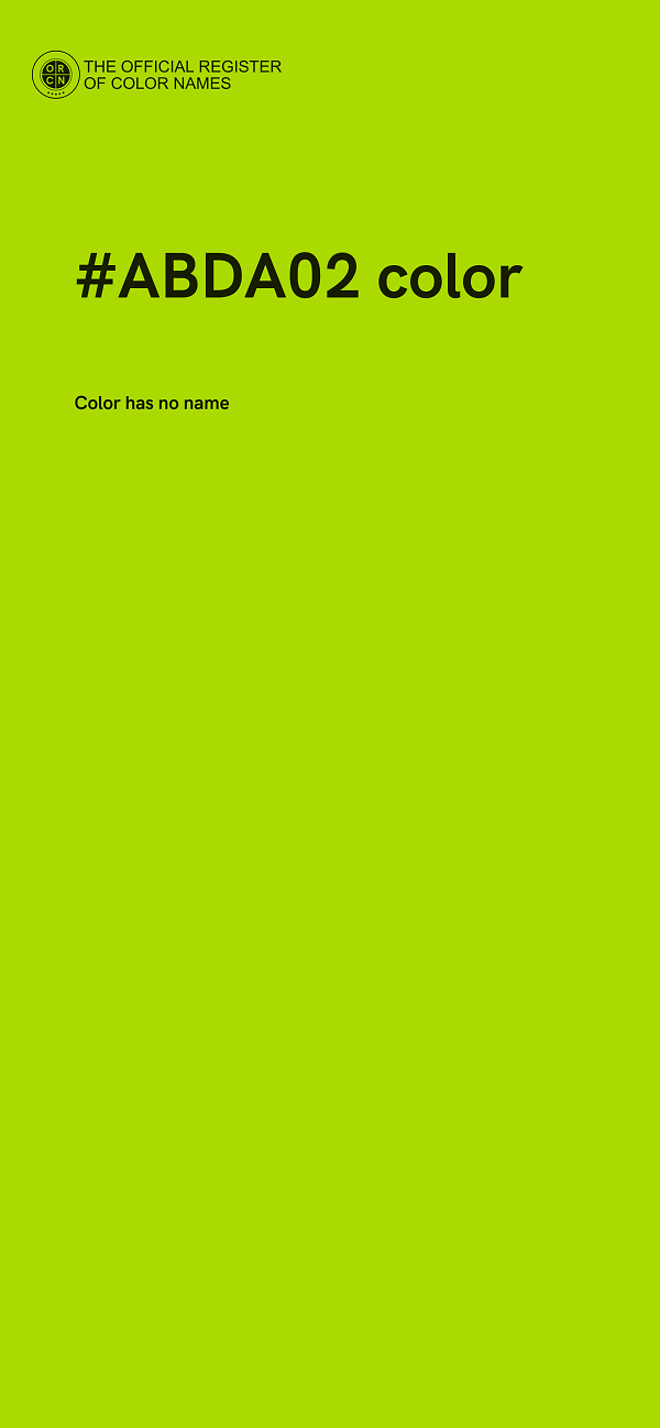 #ABDA02 color image