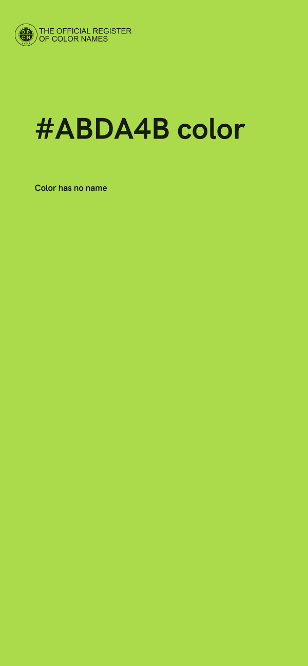 #ABDA4B color image