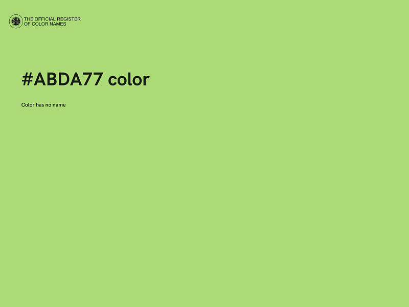 #ABDA77 color image