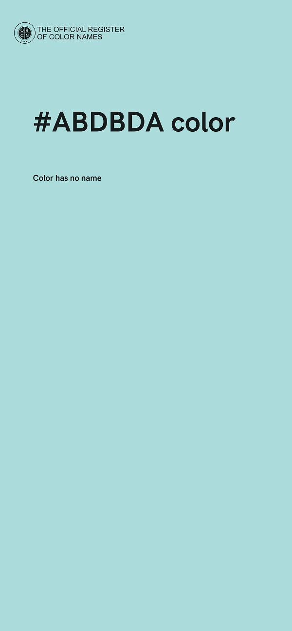 #ABDBDA color image