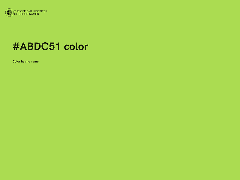 #ABDC51 color image
