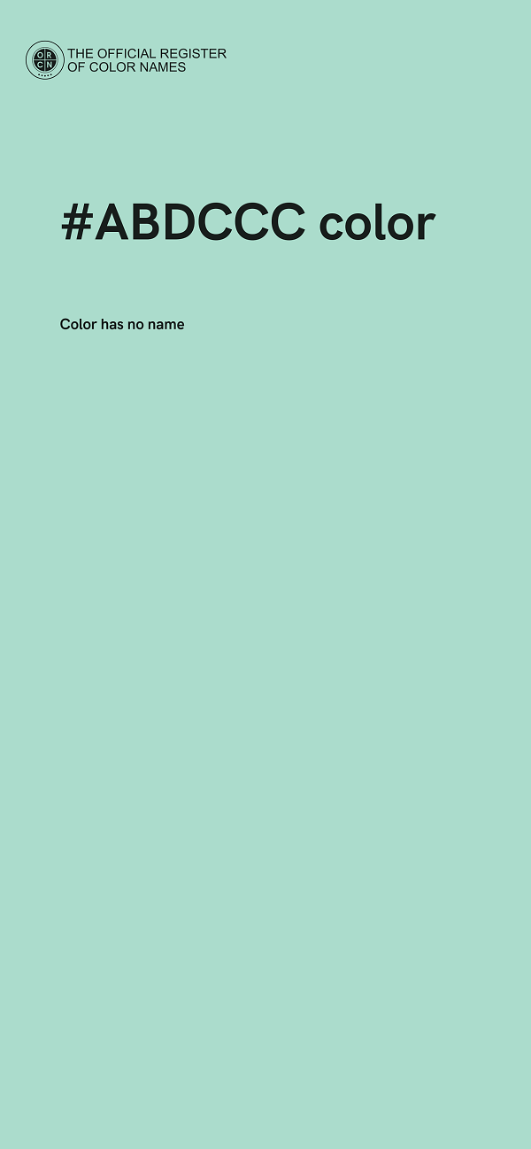 #ABDCCC color image