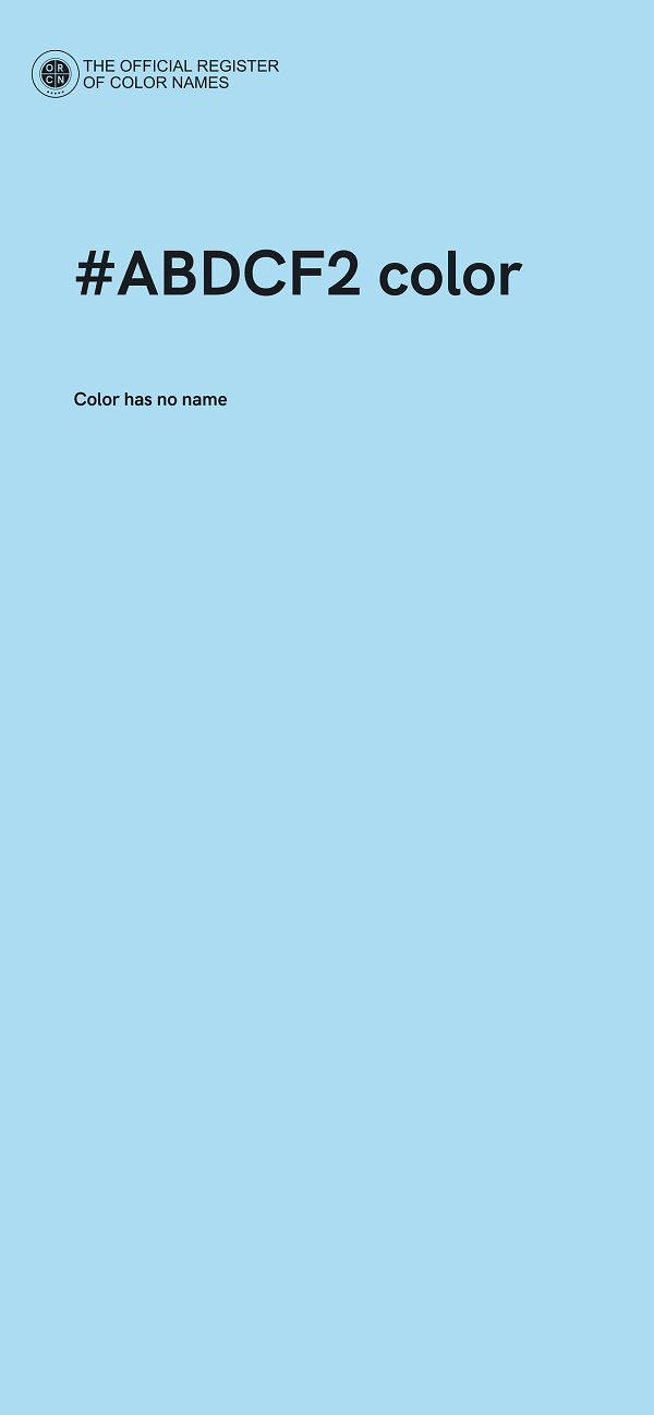 #ABDCF2 color image