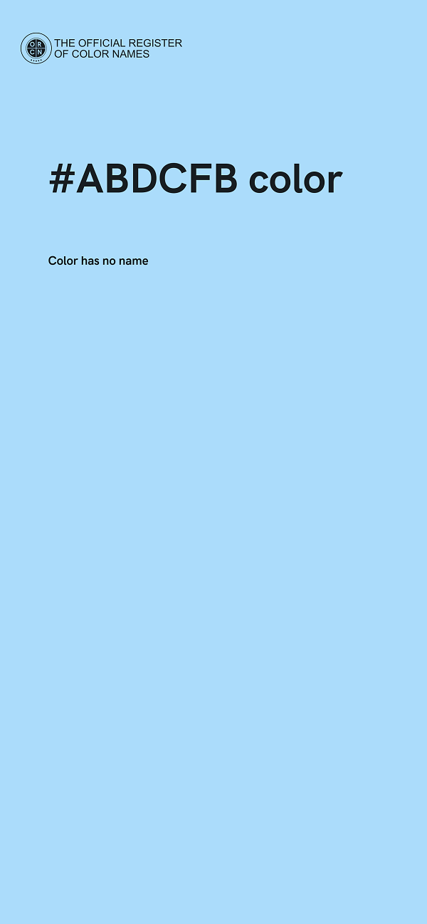 #ABDCFB color image