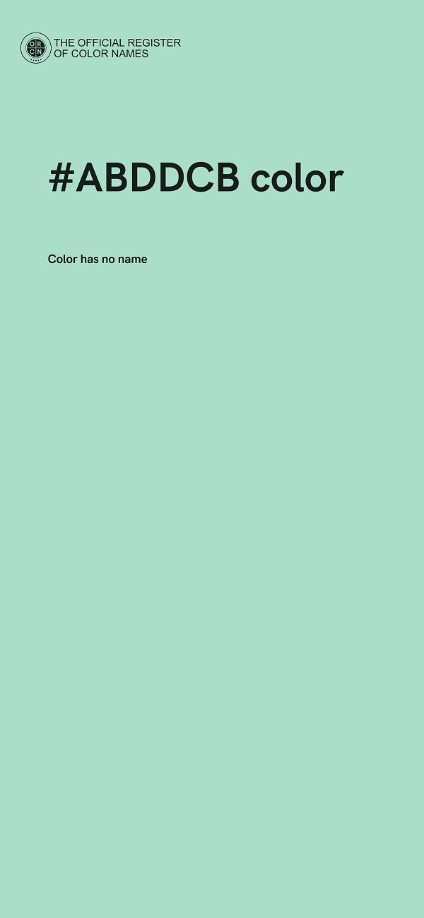 #ABDDCB color image