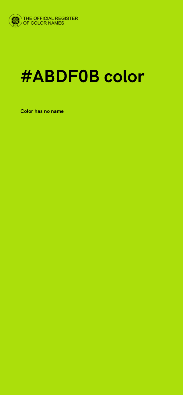#ABDF0B color image