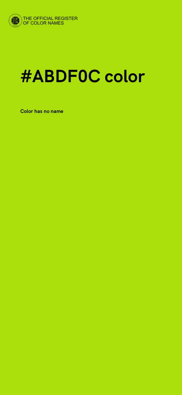 #ABDF0C color image