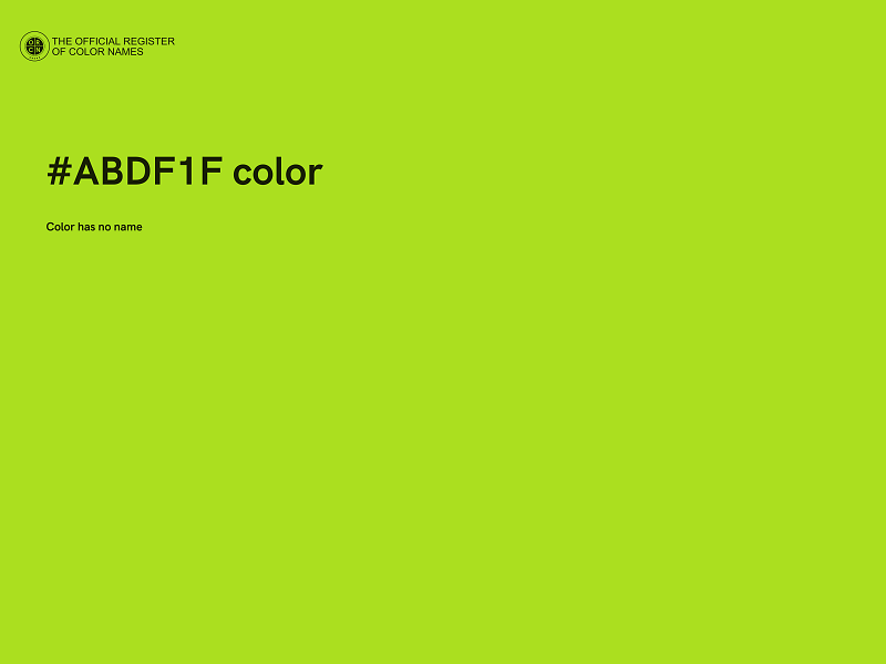 #ABDF1F color image