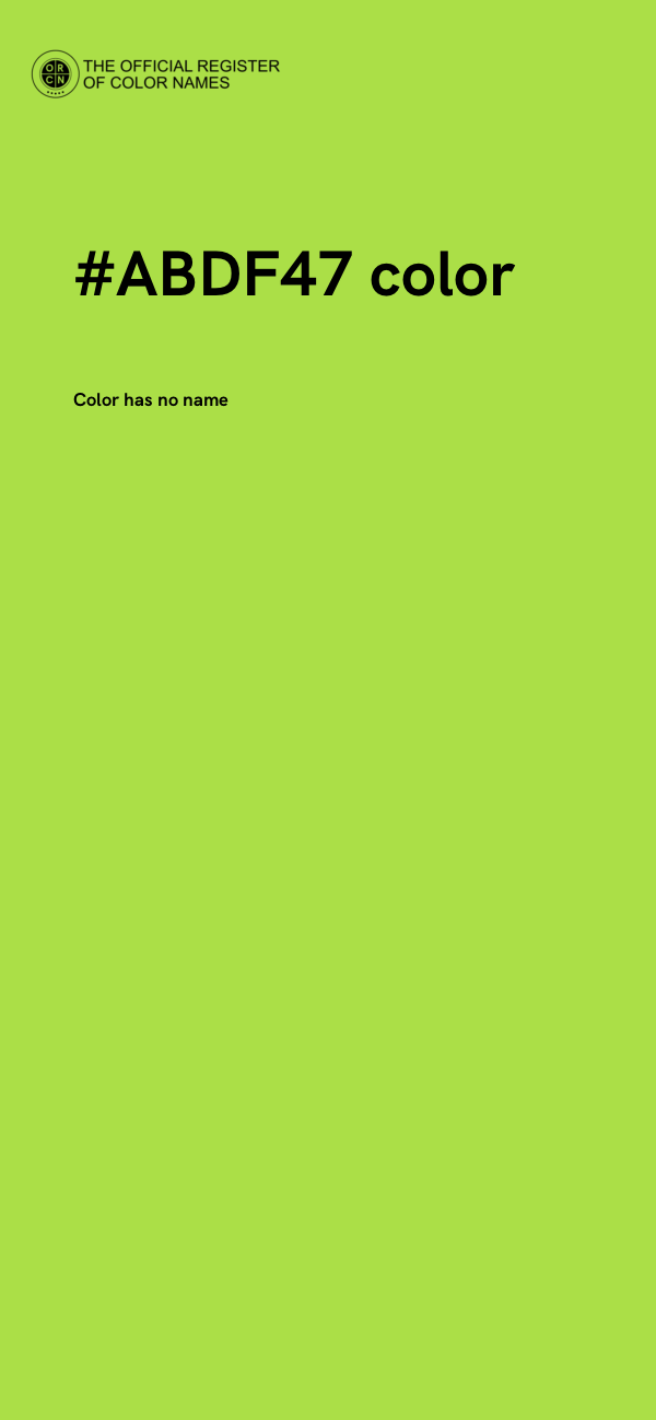 #ABDF47 color image