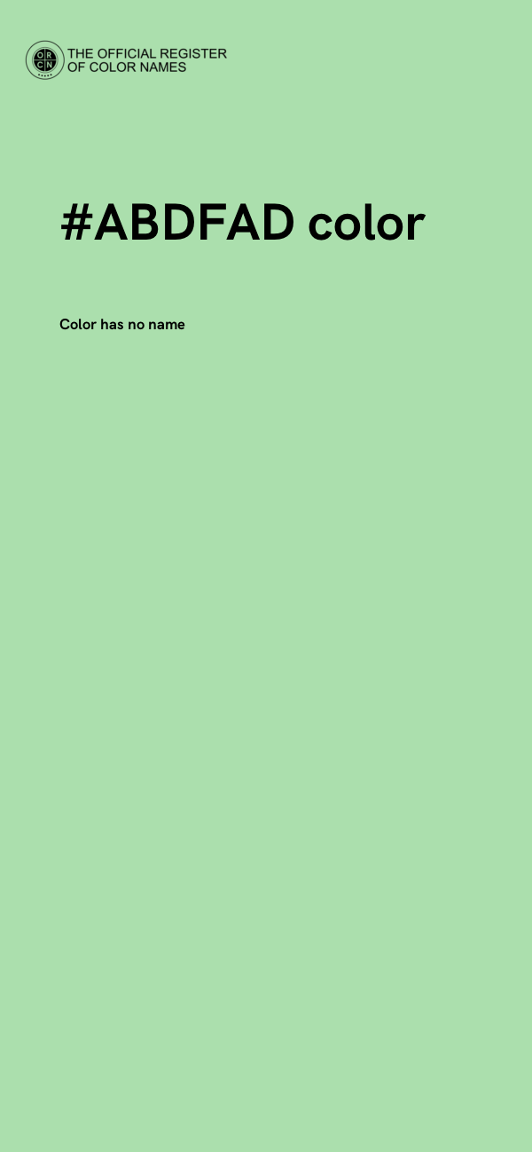 #ABDFAD color image