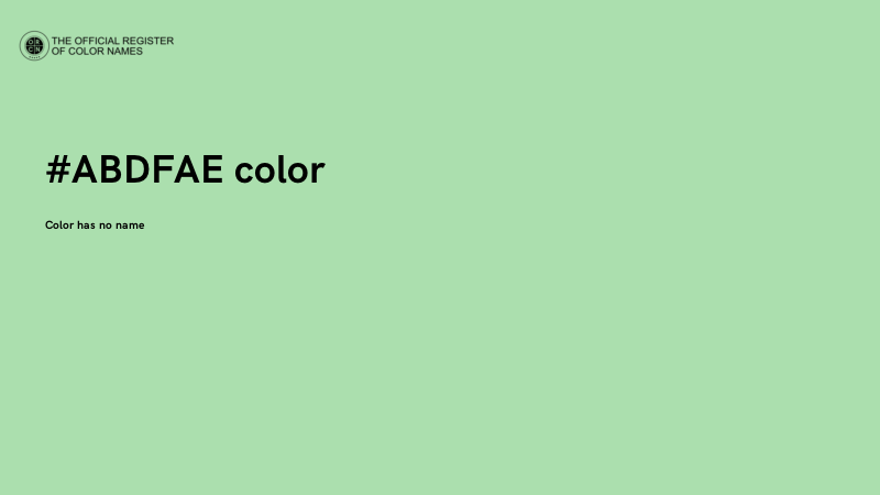 #ABDFAE color image