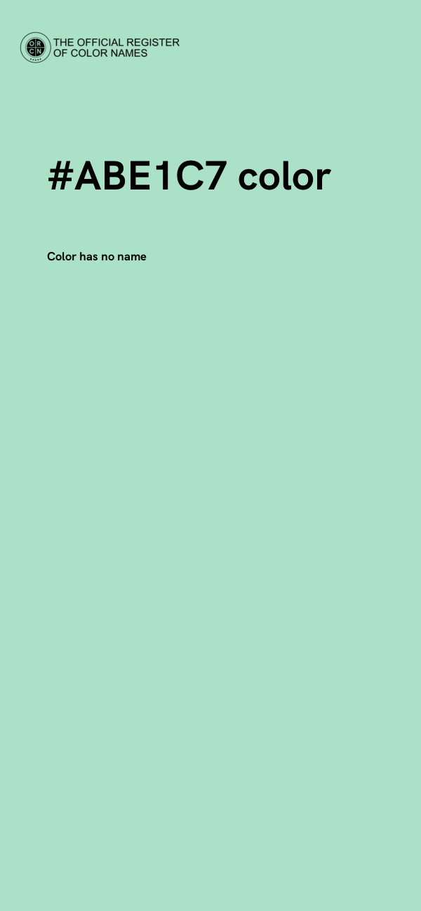 #ABE1C7 color image