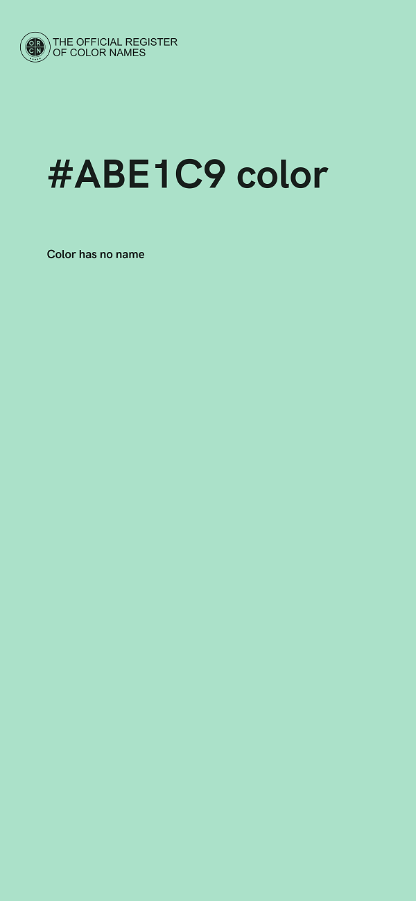 #ABE1C9 color image