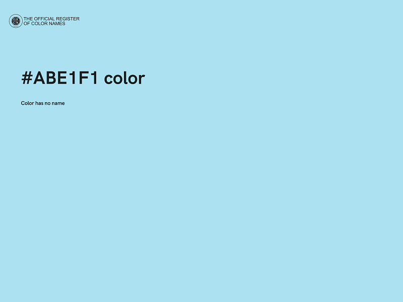 #ABE1F1 color image