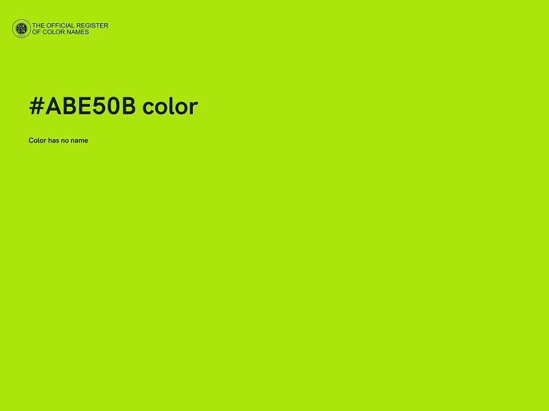 #ABE50B color image
