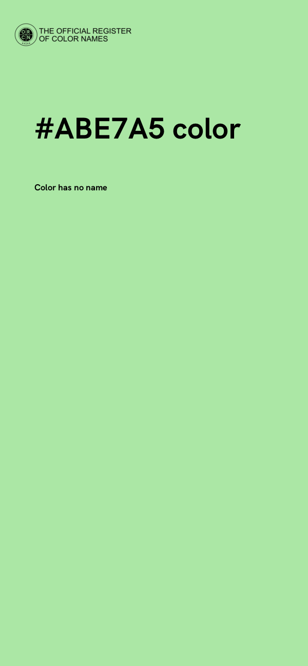 #ABE7A5 color image