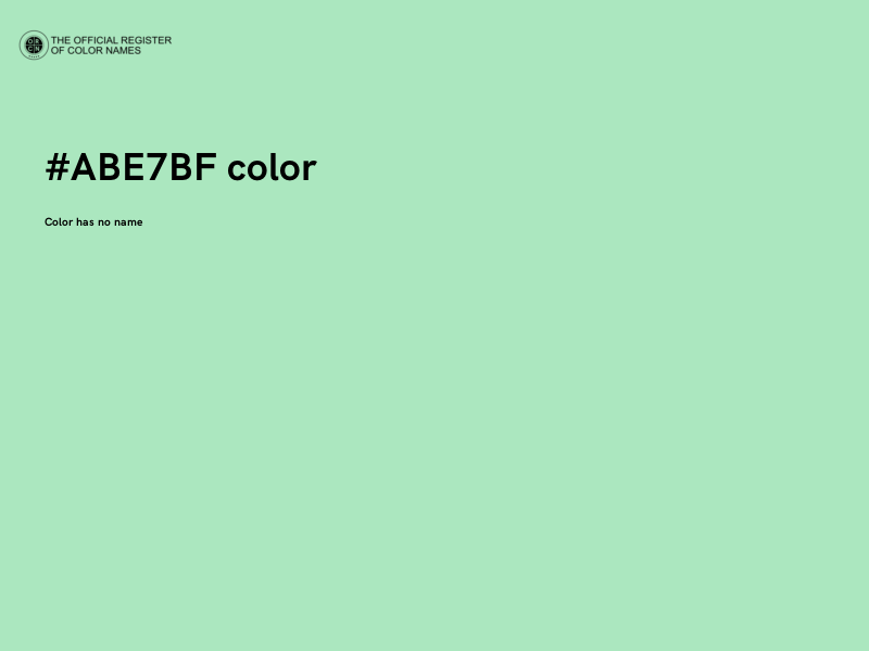 #ABE7BF color image