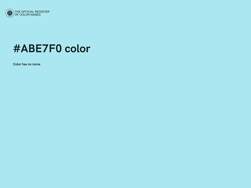 #ABE7F0 color image