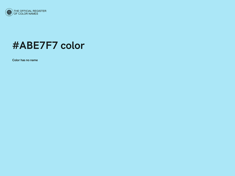 #ABE7F7 color image