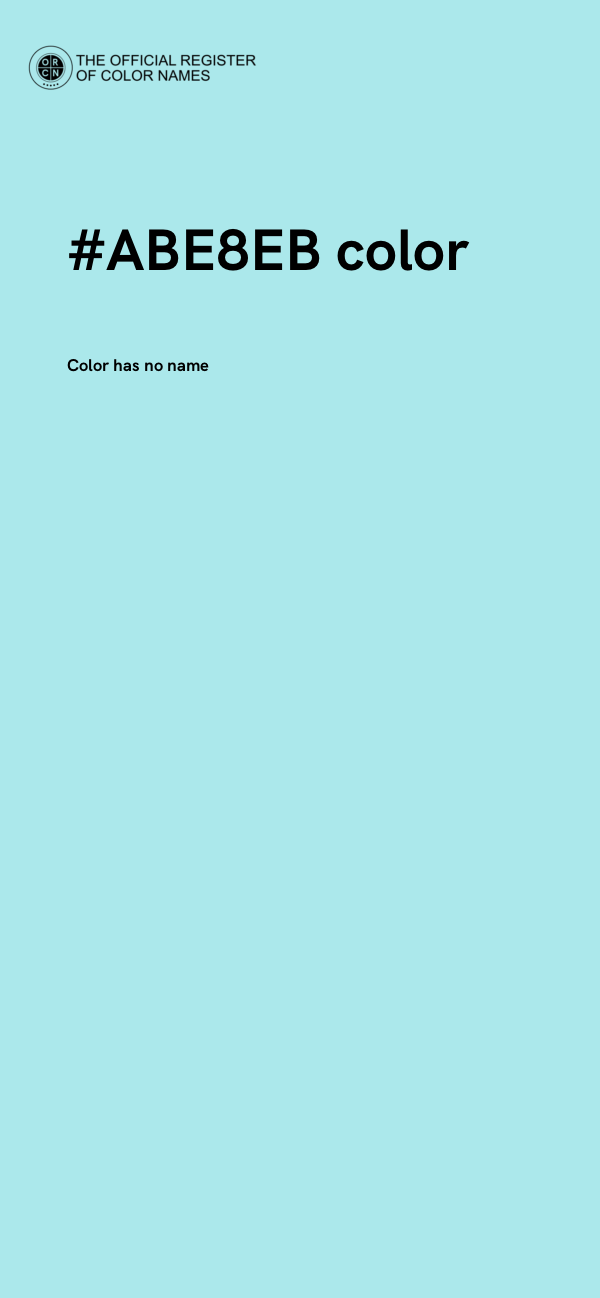 #ABE8EB color image
