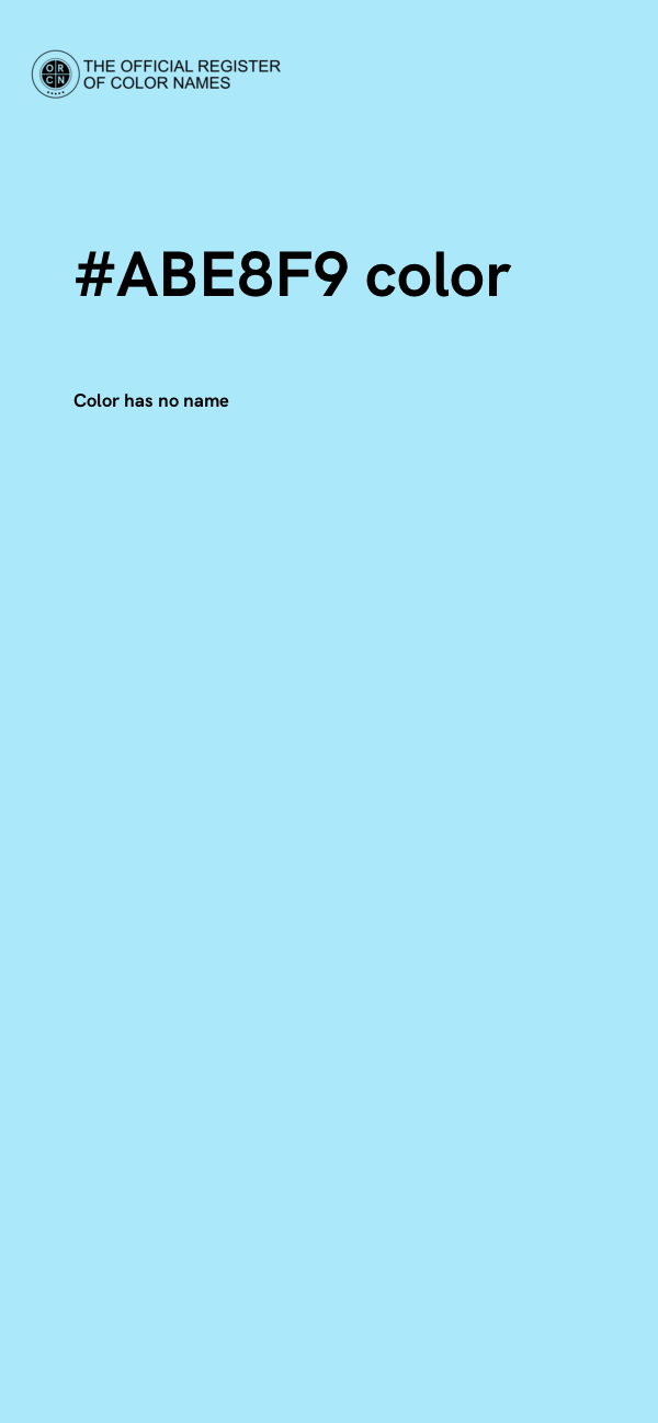#ABE8F9 color image
