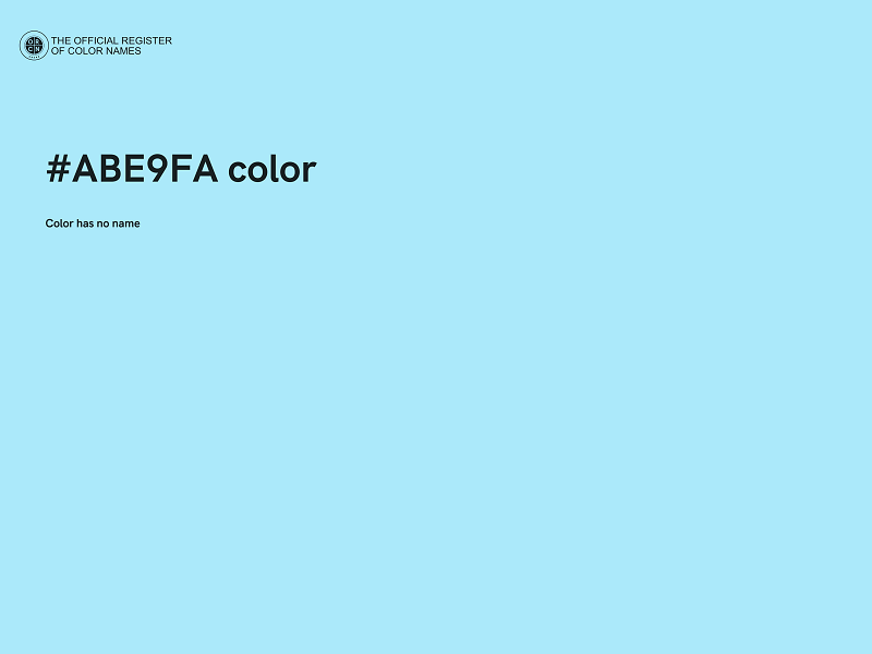 #ABE9FA color image