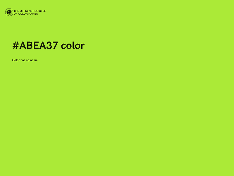 #ABEA37 color image