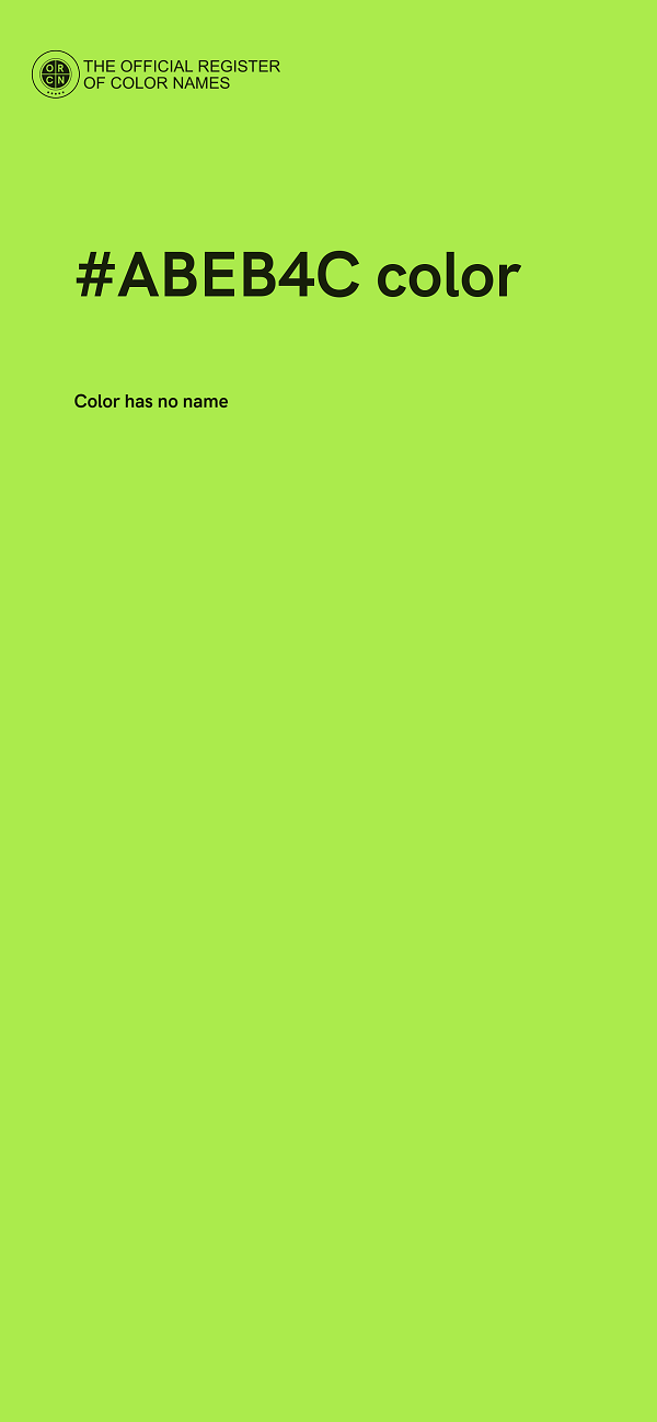 #ABEB4C color image