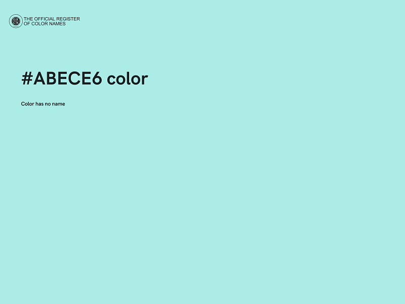 #ABECE6 color image