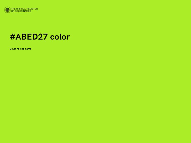 #ABED27 color image