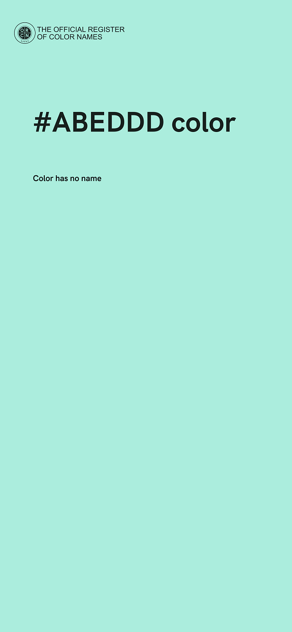 #ABEDDD color image