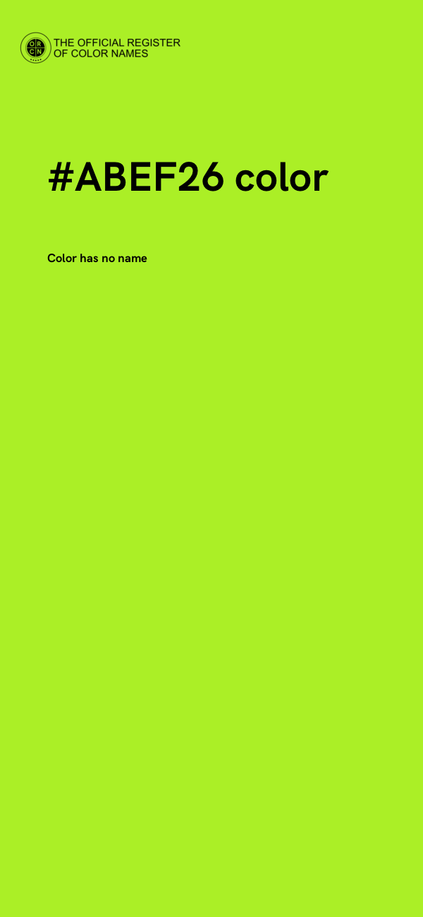 #ABEF26 color image