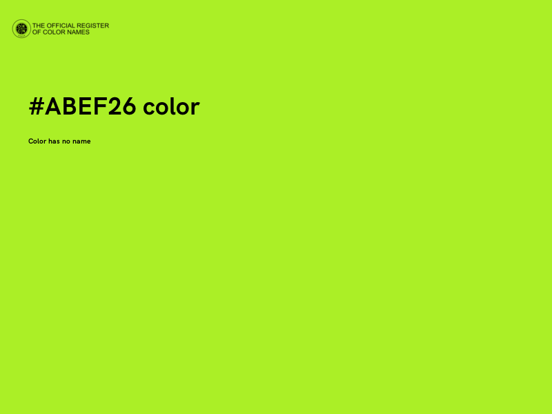 #ABEF26 color image