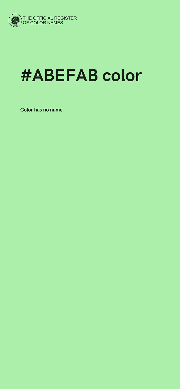 #ABEFAB color image