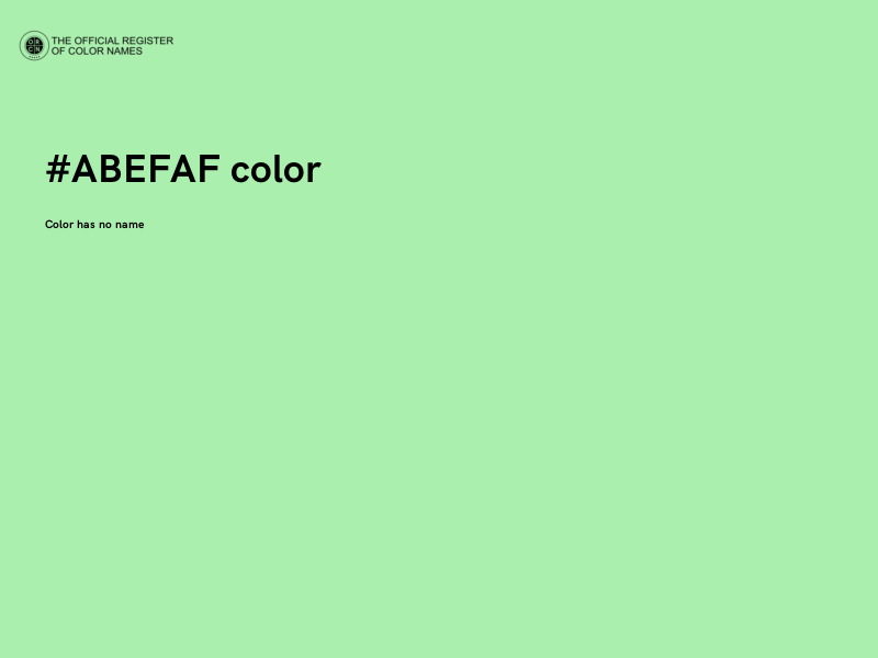 #ABEFAF color image