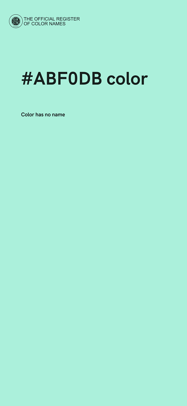 #ABF0DB color image