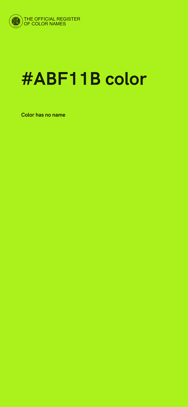 #ABF11B color image