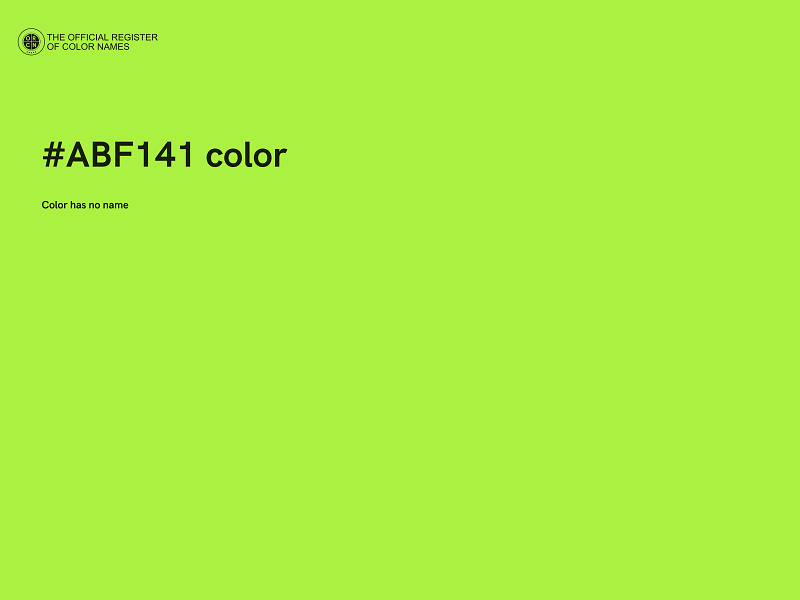 #ABF141 color image