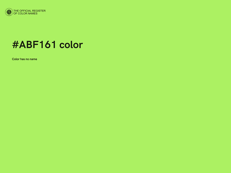 #ABF161 color image