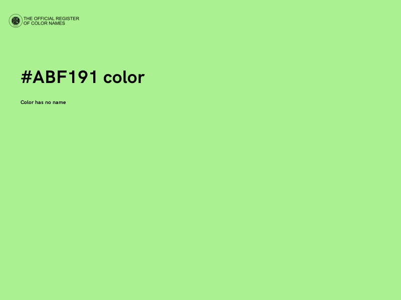 #ABF191 color image