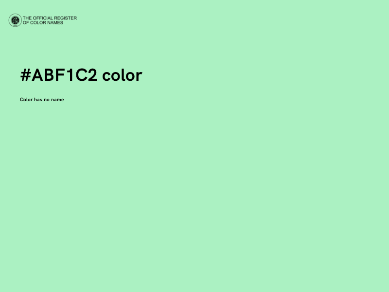 #ABF1C2 color image