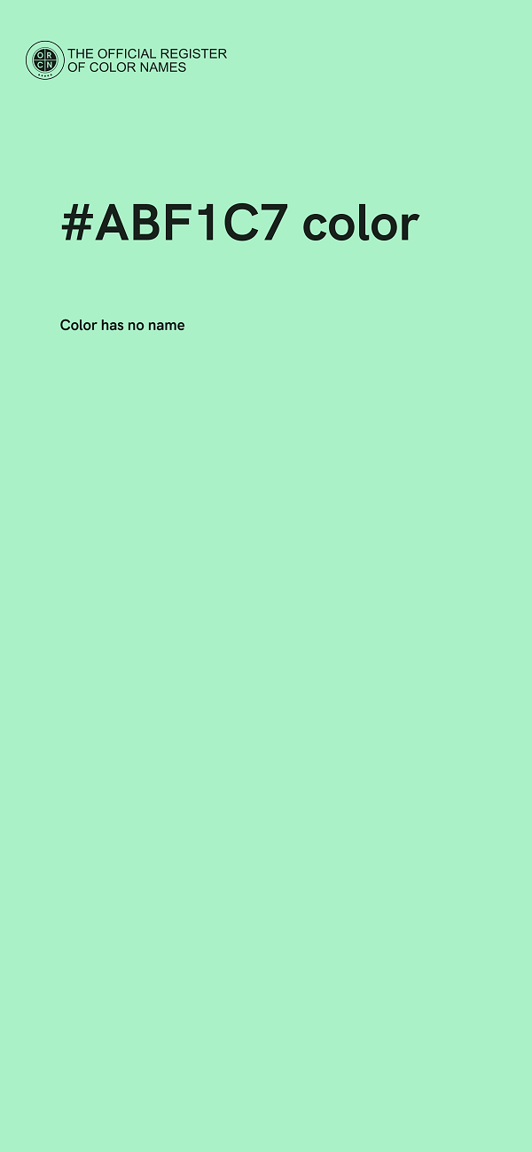 #ABF1C7 color image