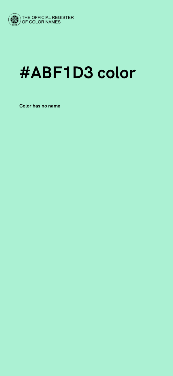 #ABF1D3 color image