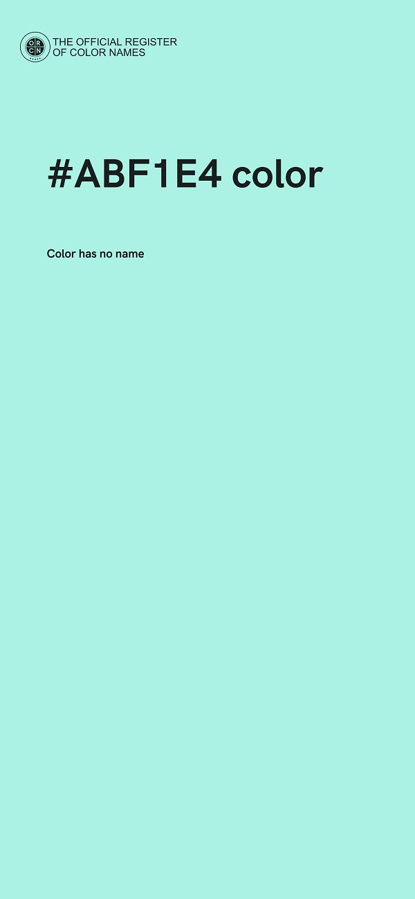 #ABF1E4 color image