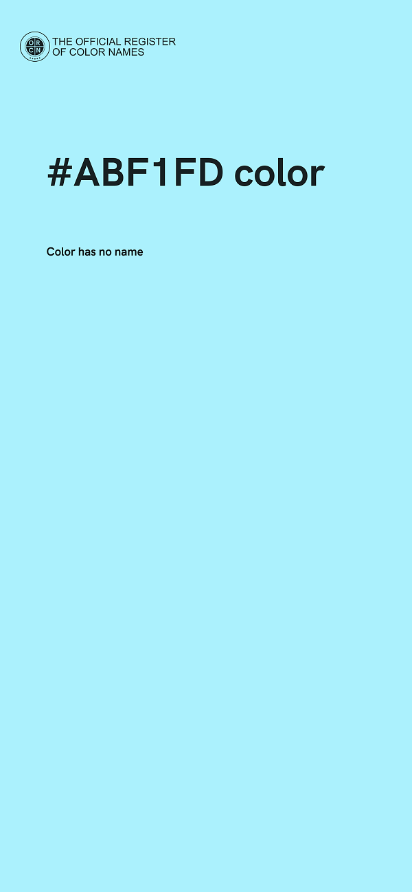 #ABF1FD color image