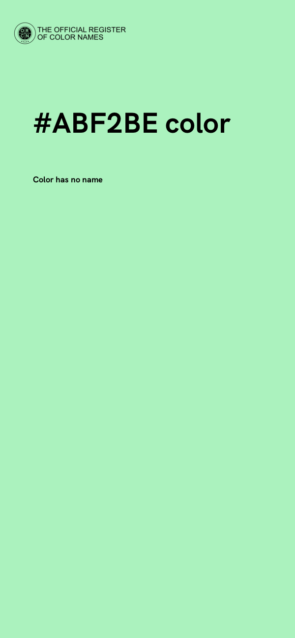 #ABF2BE color image