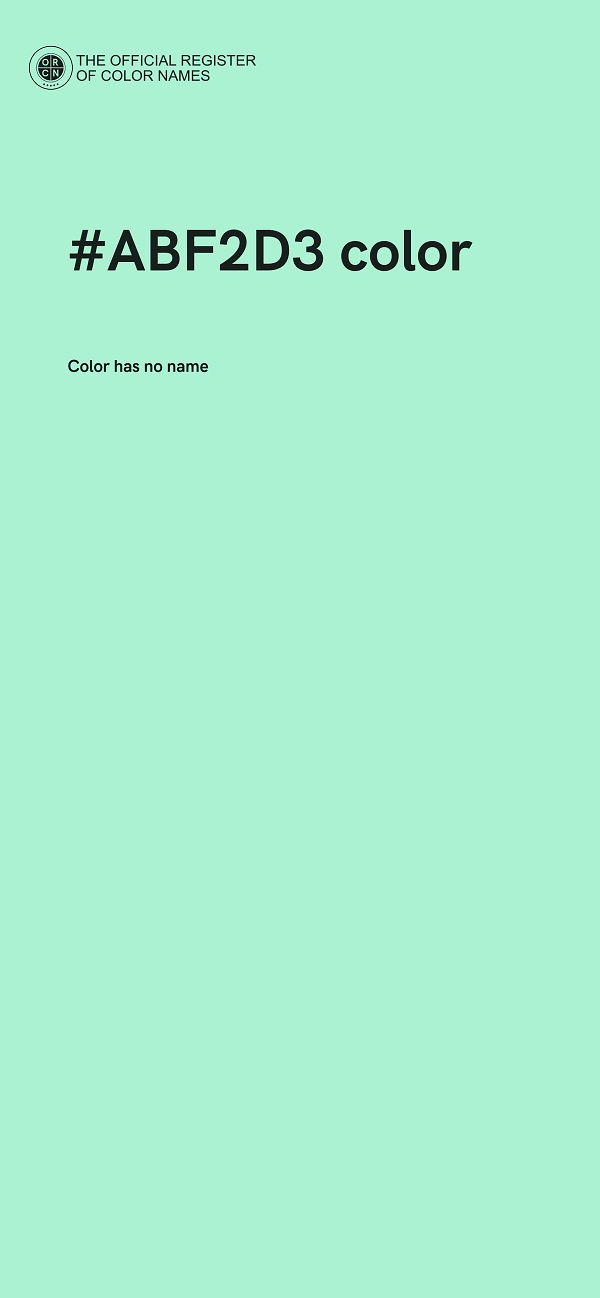 #ABF2D3 color image