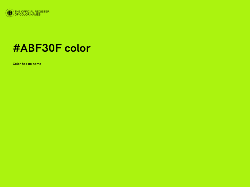 #ABF30F color image
