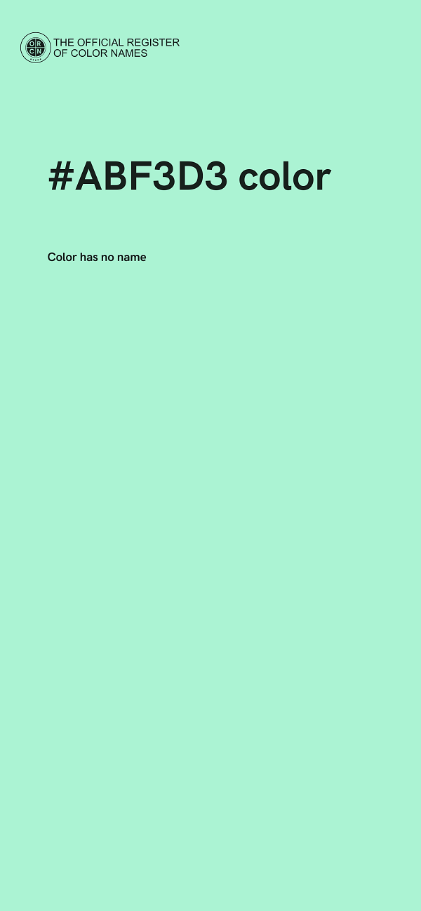 #ABF3D3 color image