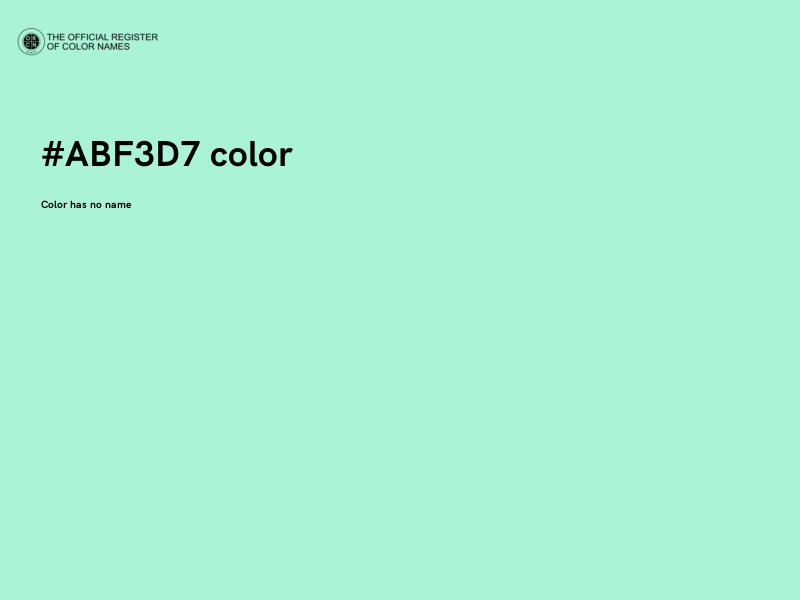 #ABF3D7 color image